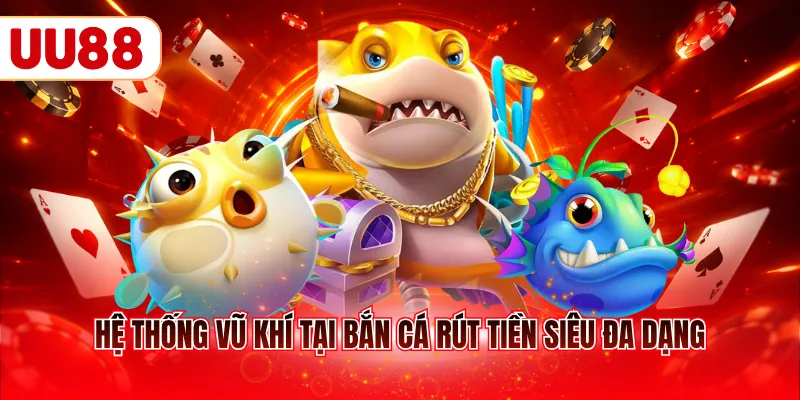 Hệ thống vũ khí tại bắn cá rút tiền siêu đa dạng