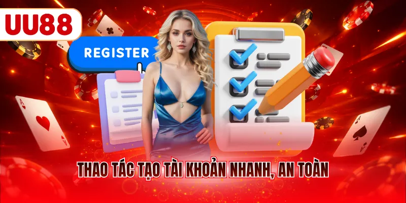 Thao tác tạo tài khoản nhanh, an toàn